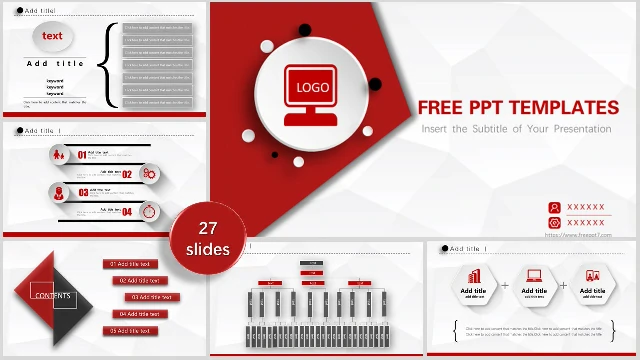 <b>red business financing plan PPT templates</b>