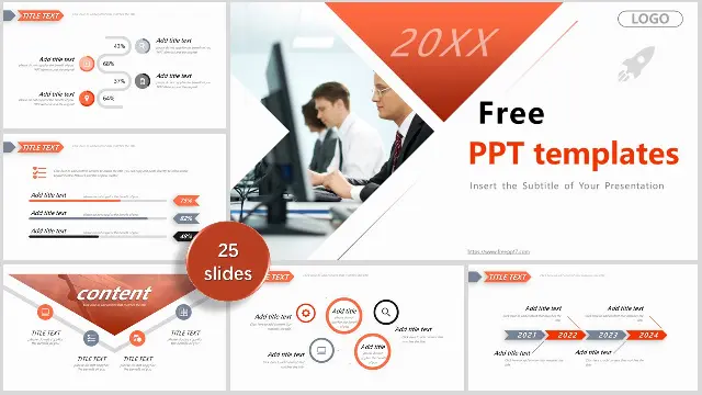 <b>orange business report PPT templates</b>