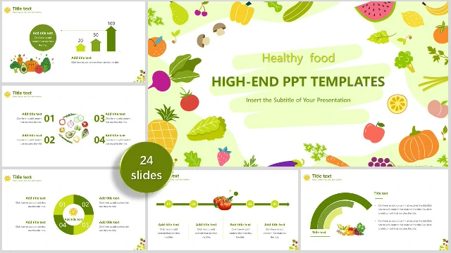 <b>Cartoon fruits and vegetables PowerPoint templates</b>