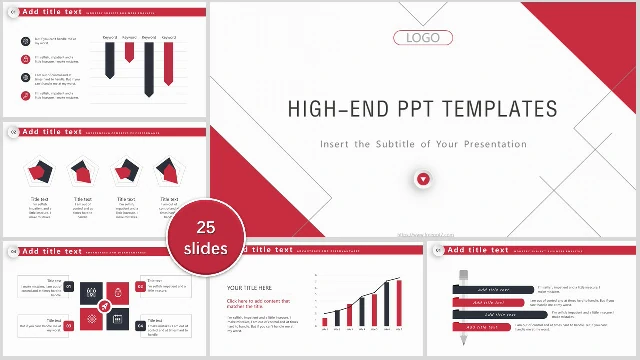 <b>Red business analysis report PPT templates</b>