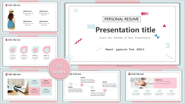 Blue Pink Business PowerPoint Templates