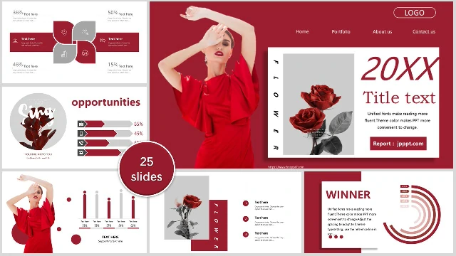 Free fashion presentation powerpoint and Google slides