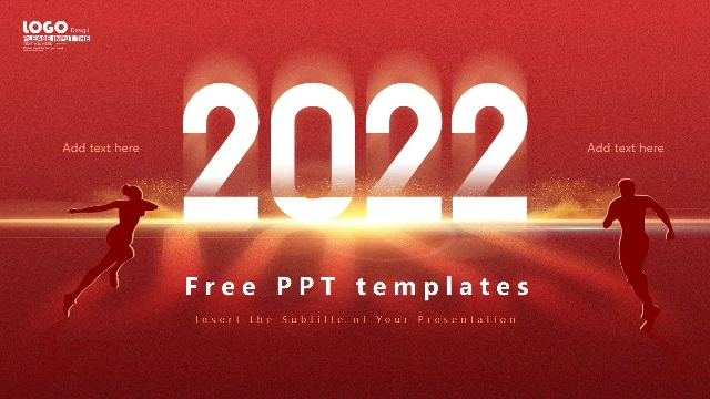 Running Towards 2022 Business PowerPoint Templates