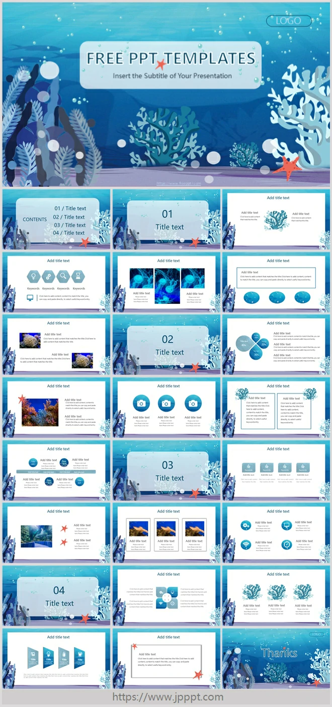 Blue Ocean Background PowerPoint Templates & Google Slides