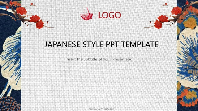 Japanese floral pattern powerpoint templates