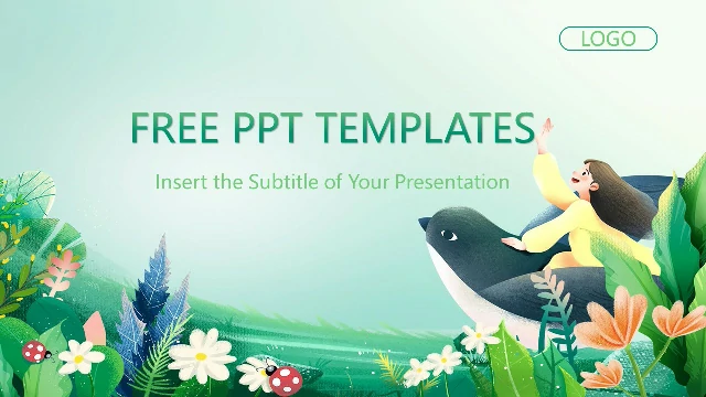 <b>Green Illustration Style PowerPoint Templates</b>