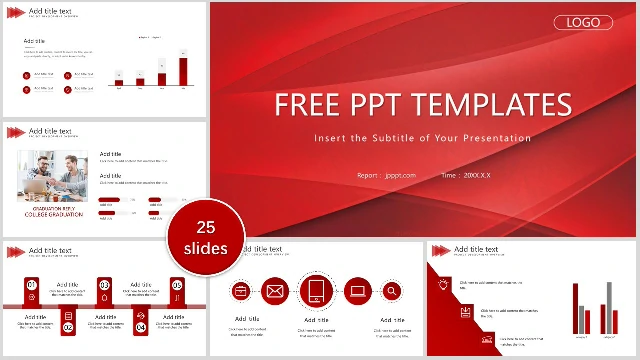 Free red powerpoint templates and Google slide themes
