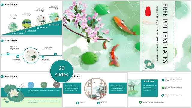 Lotus Leaf Carp PowerPoint Templa