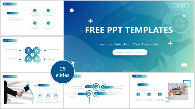 Blue Gradient High-End Business PowerPoint Templates