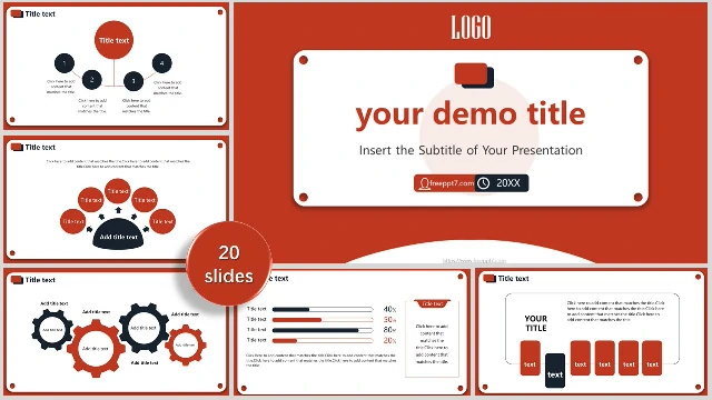 Simple Orange Business PowerPoint Templates