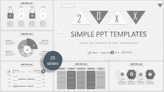 Grey Triangle Business PowerPoint