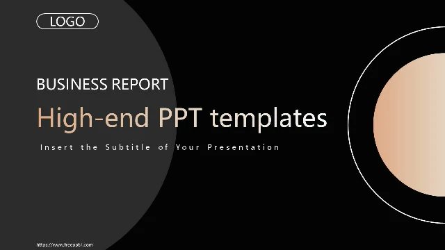 Simple Black Gold Business PowerPoint Templates