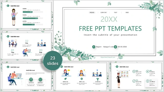 <b>Pretty Leaf Business PowerPoint Templates</b>