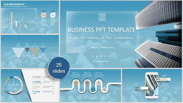 <b>Blue Modern Business PowerPoint Templates</b>