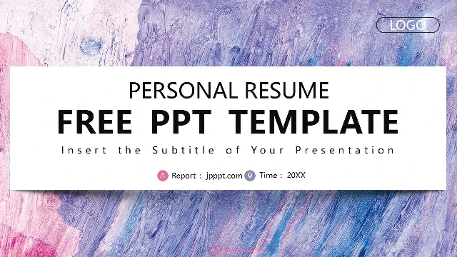<b>Purple Oil Painting Style Business PowerPoint Templates</b>