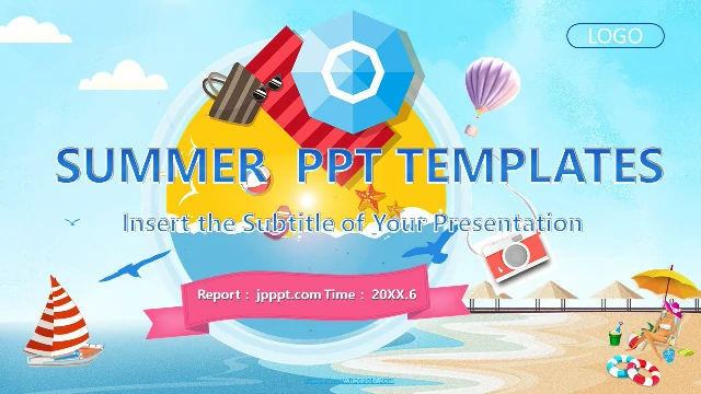 Summer Seaside Business PowerPoint Templates