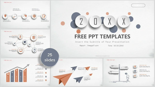 Blue Orange Micro Stereo Business PowerPoint Templates