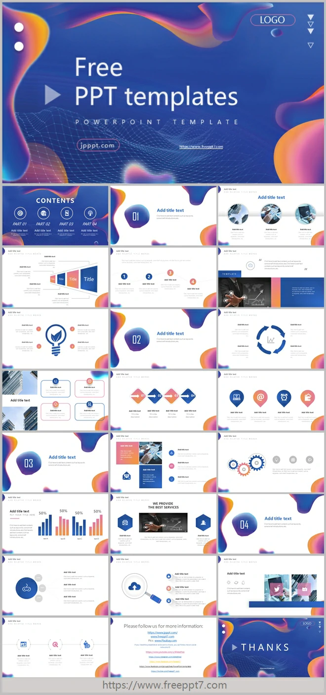 Blue Creative Abstract Business PowerPoint Templates
