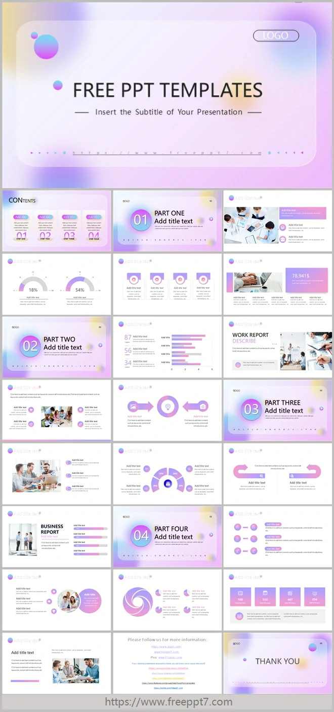Purple Gradient iOS Style Business Po