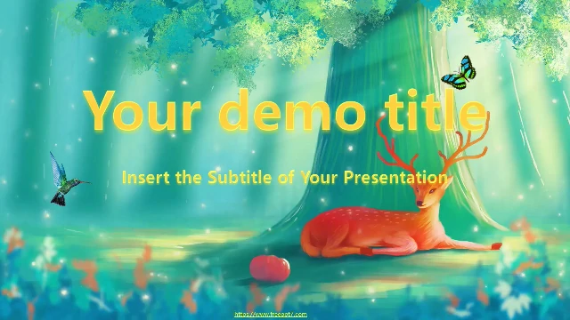 <b>Fantasy cartoon animal PowerPoint templates</b>