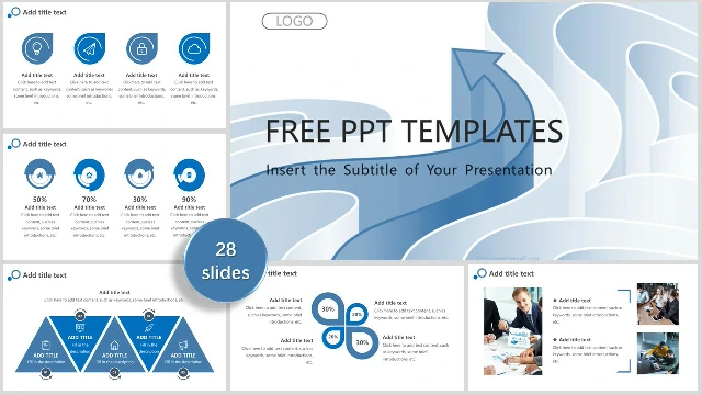 <b>Blue Stereo Arrow Business PowerPoint Templates</b>