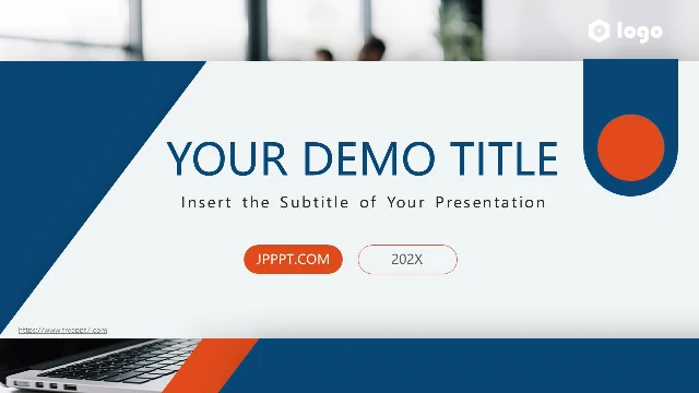 Blue Orange Business PowerPoint Template & Google Sli