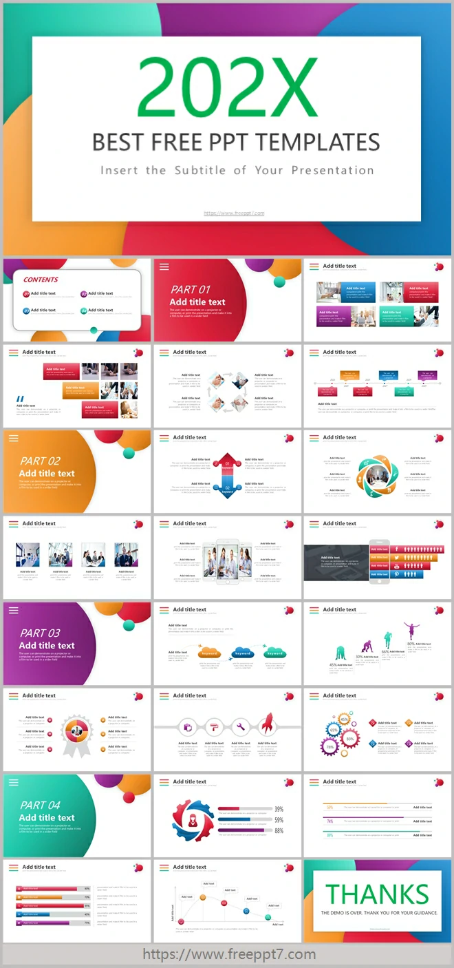 Color Gradient Style Business Plan PowerPoint Templates & Google Slides