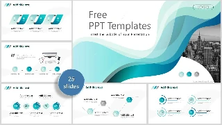 Gradient Curve Style Business Pow