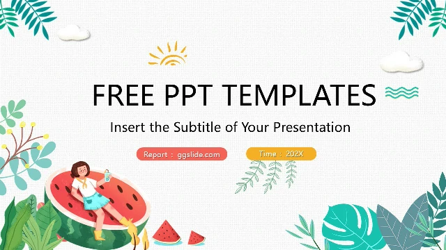 Cute Cartoon Style PowerPoint Tem