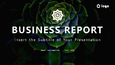 <b>Green Succulents Business PowerPoint Templates</b>