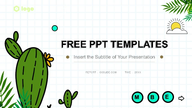 Cactus Background PowerPoint Temp