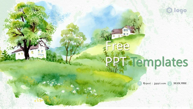 <b>Fresh Watercolor Style PowerPoint Templates</b>