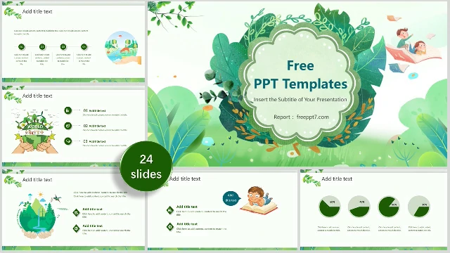 <b>Green Fresh Education Theme PowerPoint Templates</b>