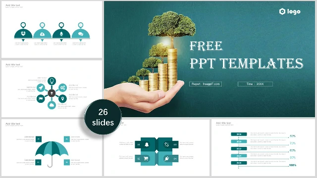 Simple Financial Business PowerPoint Templates
