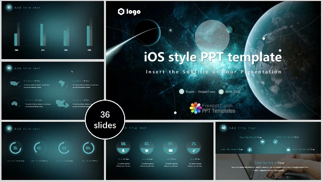 <b>Starry Sky iOS Style Business PowerPoint Templates</b>