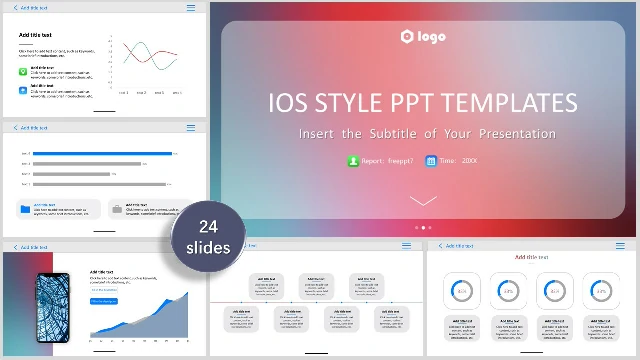 <b>Fresh iOS style business PowerPoint templates</b>