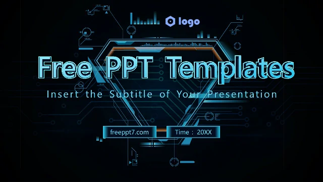 <b>Deep Blue Technology Theme PowerPoint Templates</b>