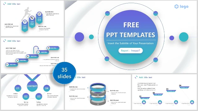 <b>Gradient style debriefing report PowerPoint templates</b>