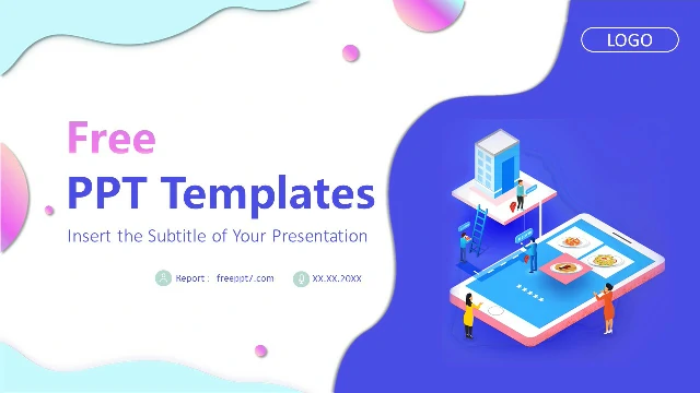 Blue vector style 5G business PPT templates