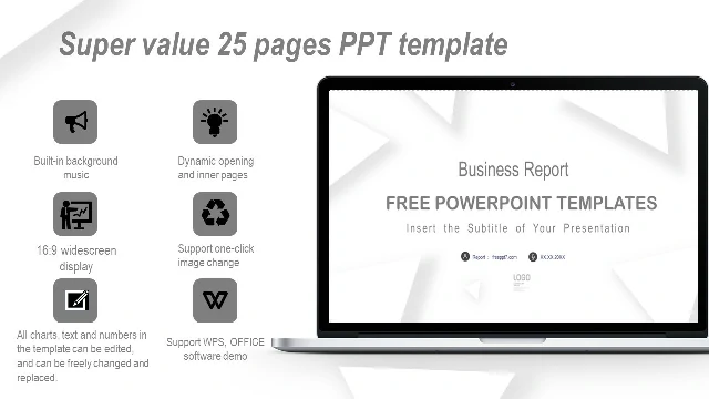 black & white presentation powerpoint template