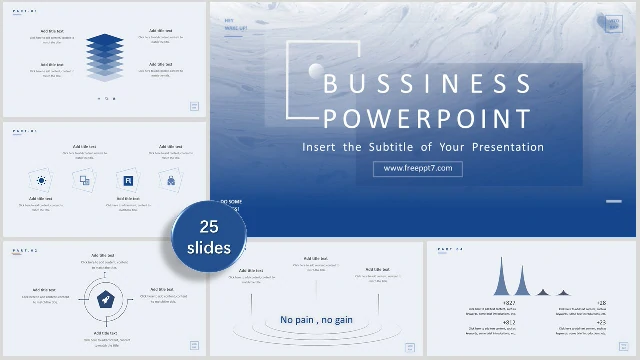 Blue ink background business PowerPoint templates