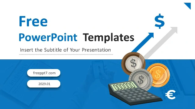 <b>Blue Financial Report PowerPoint Templates</b>