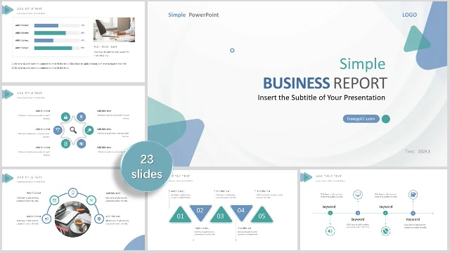 Triangle Background Business Report PowerPoint Templates