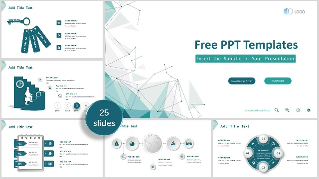 <b>Point line polygon business PowerPoint templates</b>