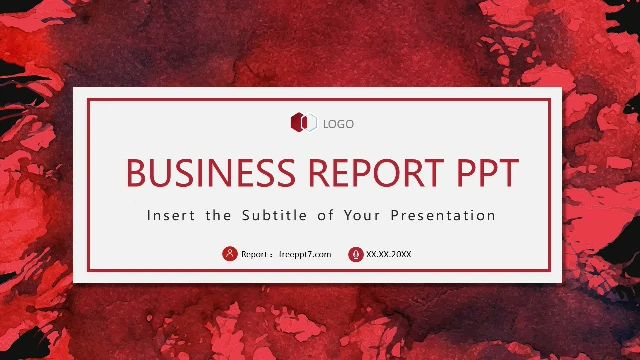 <b>Red Ink Business Report PowerPoint Templates</b>