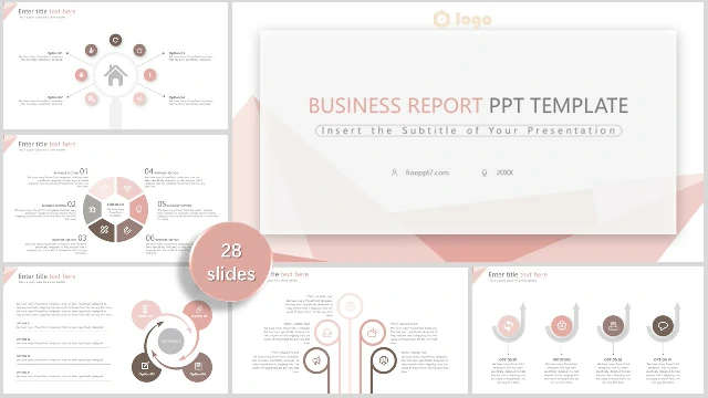 Minimalist Business Report PowerPoint Templates
