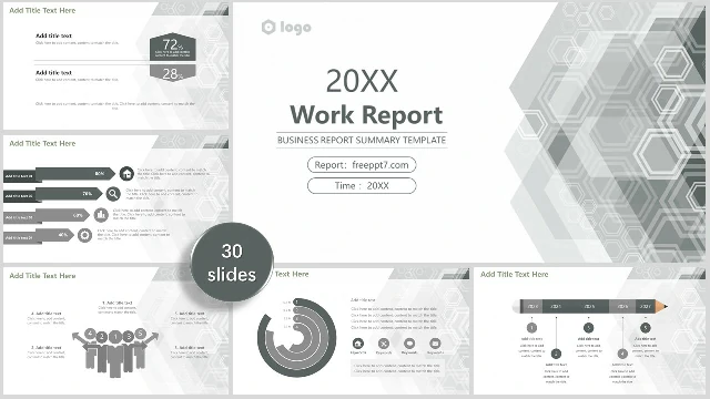 <b>High-end Simple Work Report PowerPoint Templates</b>