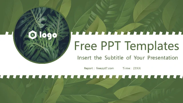 Green Leaf Business PowerPoint Templates