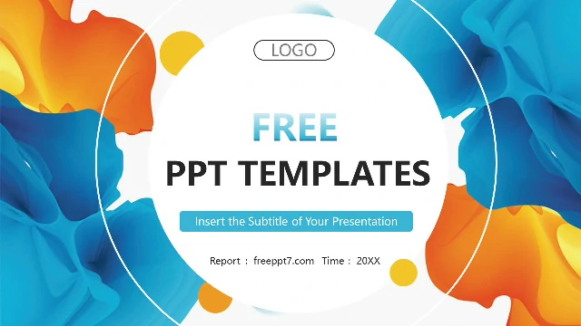 Dynamic Blue Orange Business PowerPoint Templates