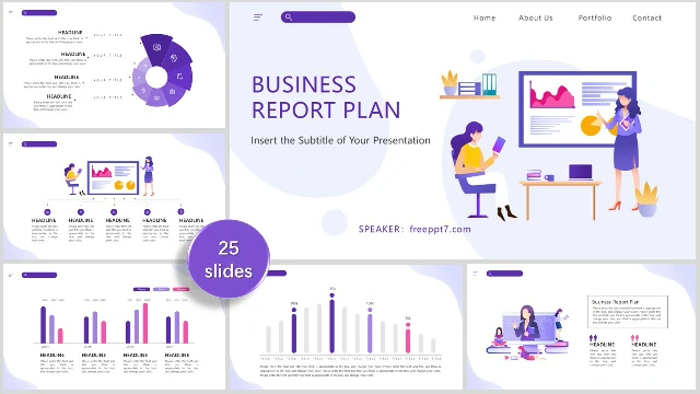 <b>Purple Vector Business PowerPoint Templates</b>